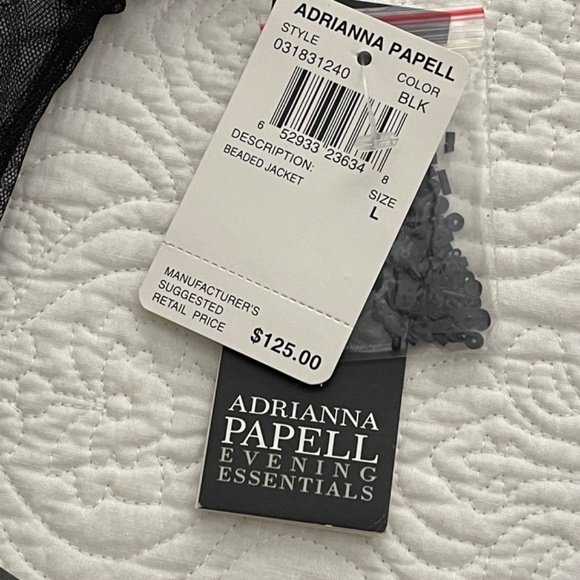 NWT Adrianna Papell Beaded Jacket - Size Large - Picture 13 of 14